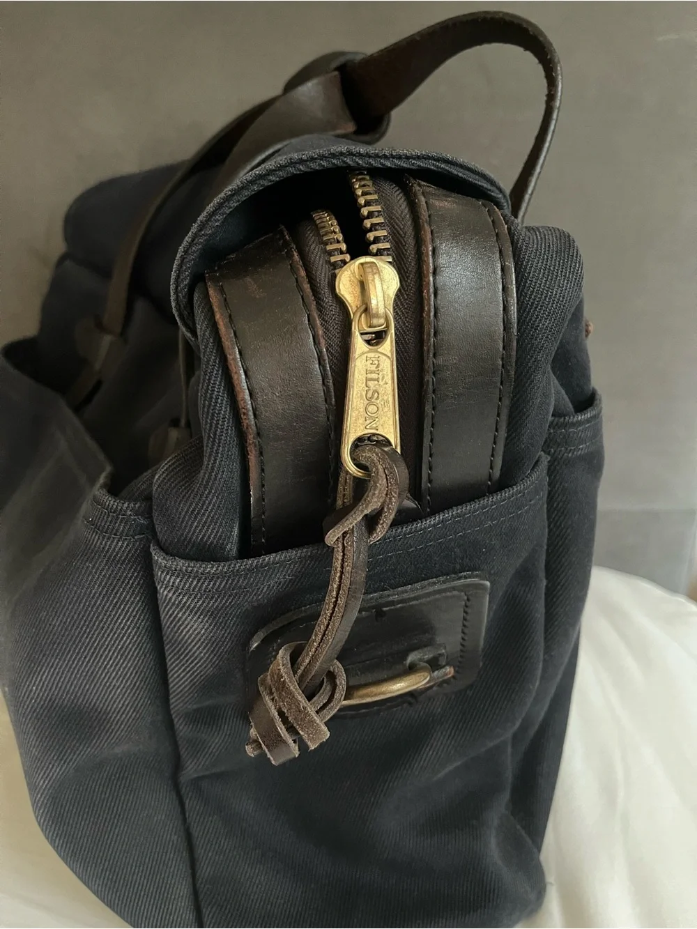 Filson 70257 Rugged Twill Briefcase Computer Bag In Navy